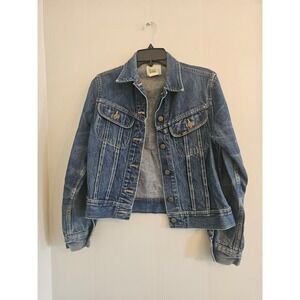Vintage‎ Lee Riders Denim Jacket Juniors 11/12 Blue Trucker Made in USA